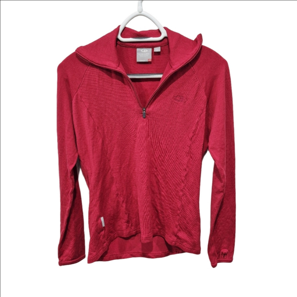 Icebreaker Bodyfit 260 Long Sleeve 1/4 Zip Pink